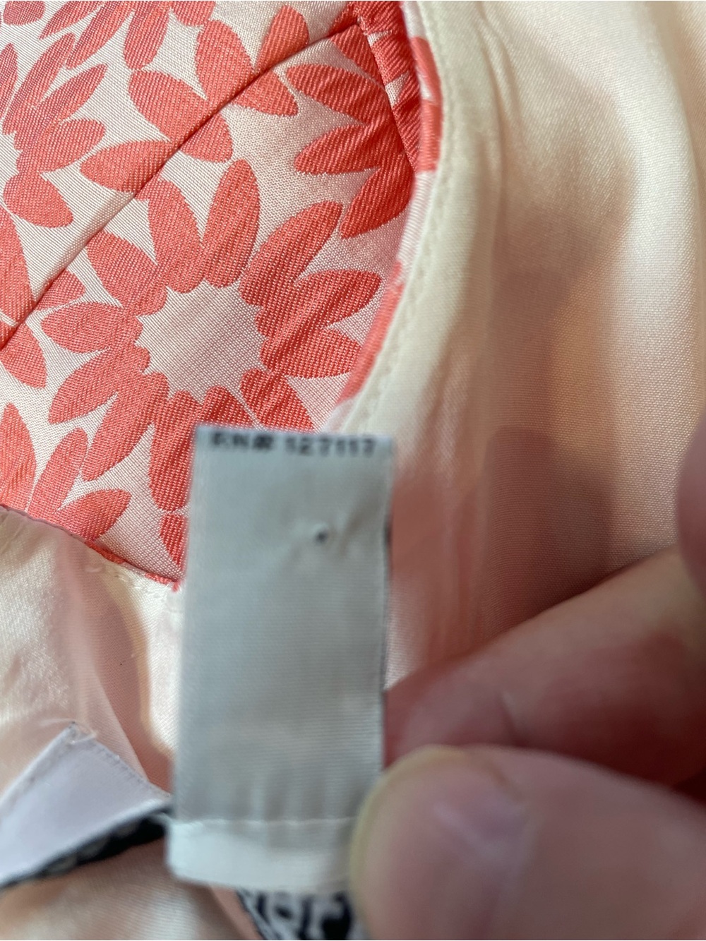 Badgley Mischka  Belle Coral and White Floral Keyhole Sleeveless Dress - Picture 8 of 11
